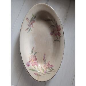 Universal Cambridge Camwood April Flowers Porcelain Ivory Oven Proof Oval Dish